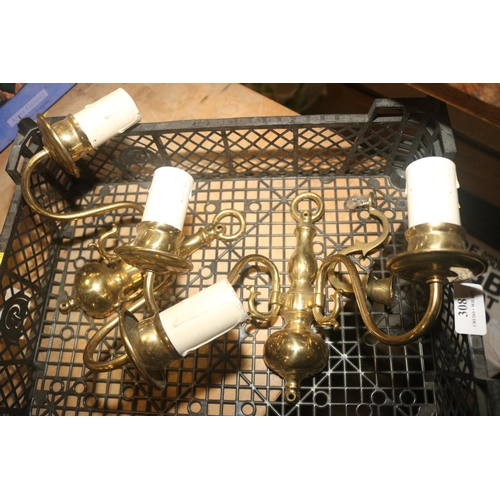 308 - BRASS WALL LIGHTS