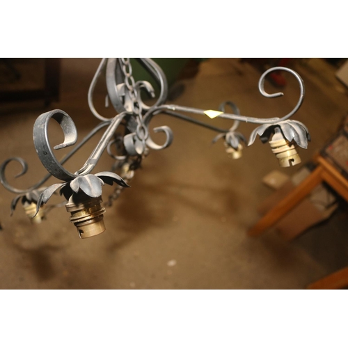 316 - WROUGHT IRON CHANDELIER