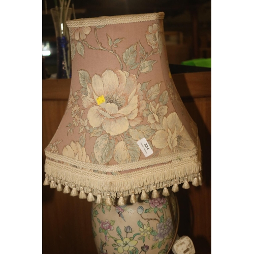 334 - LARGE CHINESE VASE TABLE LAMP