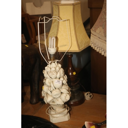 335 - 2 X TABLE LAMPS - WARRANTED UNTIL 12 NOON ON TUESDAY FOLLOWING THE ABOVE SALE