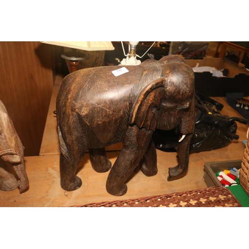 342 - WOODEN ELEPHANT 17'' TALL