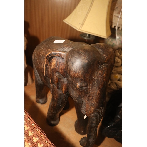 342 - WOODEN ELEPHANT 17'' TALL