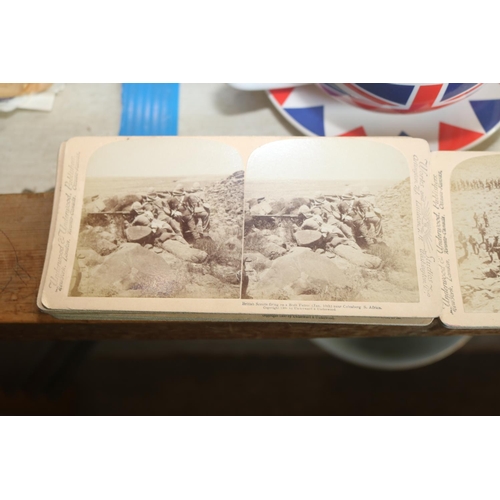 355 - SET OF BOER WAR STEREOSCOPIC CARDS WITH INFO ON REVERSE
13 CARDS IN TOTAL