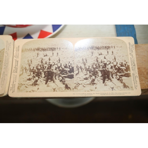 355 - SET OF BOER WAR STEREOSCOPIC CARDS WITH INFO ON REVERSE
13 CARDS IN TOTAL