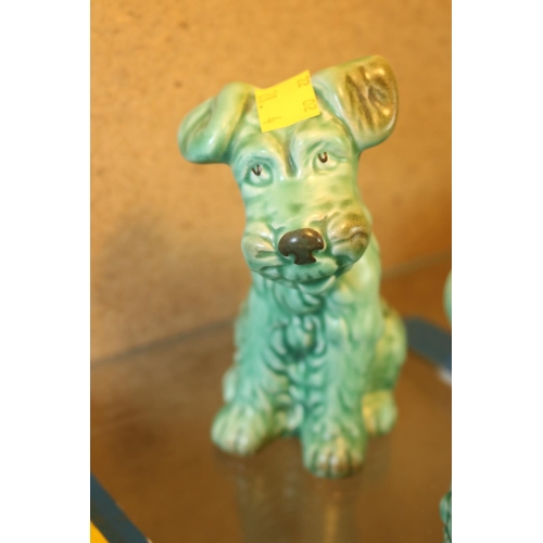 363 - PAIR OF SYLVAC GREEN DOGS NO.1578