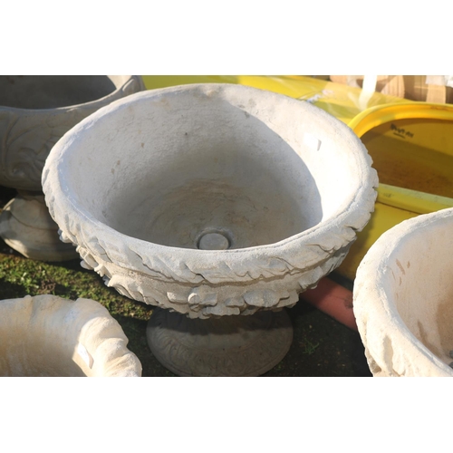 39 - 2 X LARGE ROUND PLANTERS