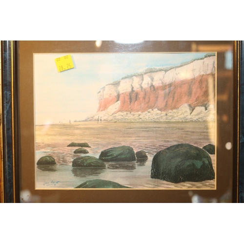 392 - HUNSTANTON CLIFFS AND BRANCASTER BY JOHN ABBOT/WALSINGHAM/BRANCASTER STAITHE PRINTS