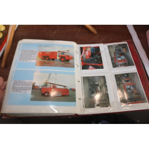 395 - VARIOUS ALBUMS OF ROYAL NAVY SHIPS, FIRE SERVICE VEHICLES ETC.