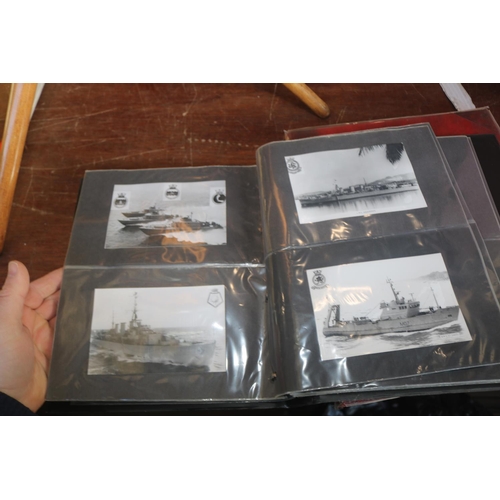 395 - VARIOUS ALBUMS OF ROYAL NAVY SHIPS, FIRE SERVICE VEHICLES ETC.