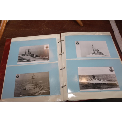 395 - VARIOUS ALBUMS OF ROYAL NAVY SHIPS, FIRE SERVICE VEHICLES ETC.