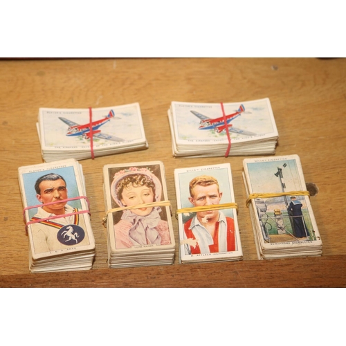 411 - CIGARETTE CARD ALBUM AND CARD SETS PLUS TINPLATE EARLY VIEWER