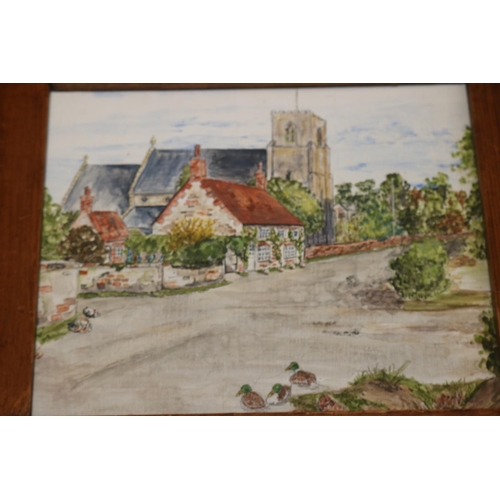 424 - LOCAL WATERCOLOURS - OLD HUNSTANTON BY JANET BECKETT