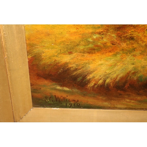 437 - LARGE LOCH SCENE IN GILT FRAME