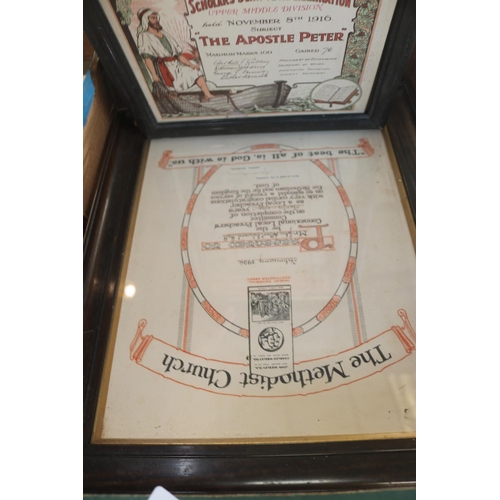 475 - BOX OF ANTIQUE CERTIFICATES ETC.