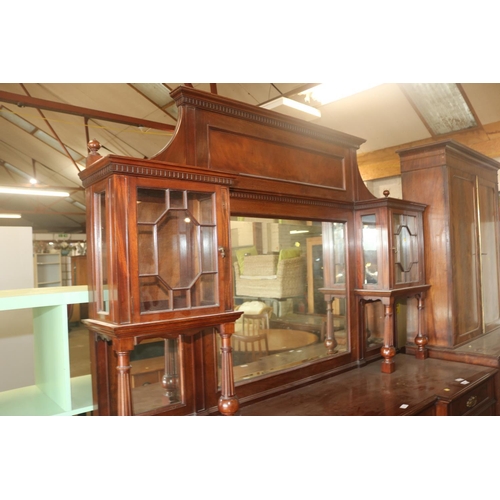 484 - MAHOGANY SIDEBOARD WITH MIRROR