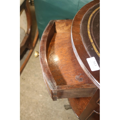 513 - ANTIQUE DRUM BOOK TABLE