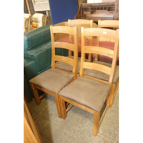 515 - SET OF 4 BEECH DINING CHAIRS