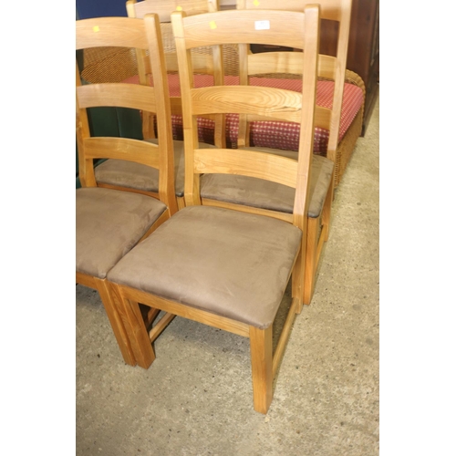 515 - SET OF 4 BEECH DINING CHAIRS