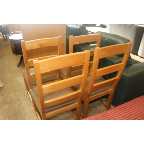 515 - SET OF 4 BEECH DINING CHAIRS