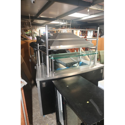 56 - STAINLESS STEEL COMMERCIAL OVEN/HOT PLATE CURVED UNIT - WARRANTED UNTIL NOON TUES FOLLOWING THE ABOV... 