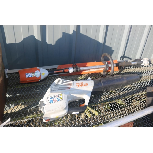 9 - STHIL BATTERY HEDGE CUTTER & STHIL BLOWER