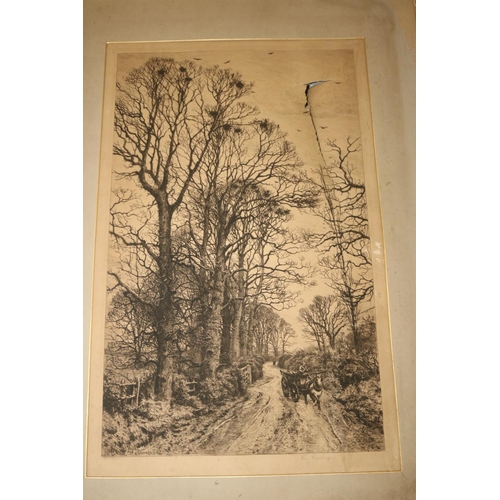 94 - 2 X OAK FRAMES ETCHING