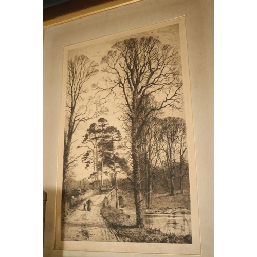 94 - 2 X OAK FRAMES ETCHING