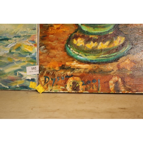 103 - SIGNED DYSON OIL PAINTING OF STILL LIFE