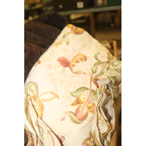 187 - 3 X RUGS, BASKET CONTAINING CURTAINS & LARGE SOFT TOY