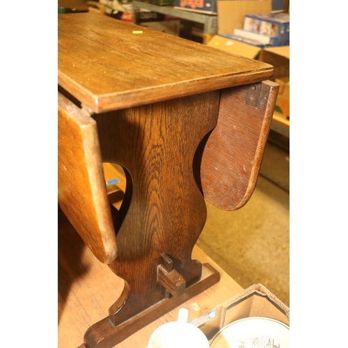 193 - SMALL MAHOGANY FOLDING TABLE, TOGETHER WITH SWING MIRROR AND LETTER RACK