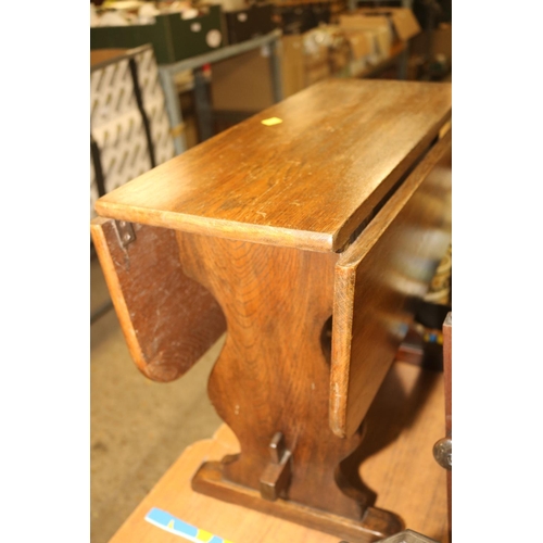 193 - SMALL MAHOGANY FOLDING TABLE, TOGETHER WITH SWING MIRROR AND LETTER RACK