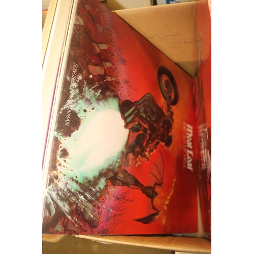 194 - 4 BOXES OF VARIOUS RECORDS, CD'S & TAPES