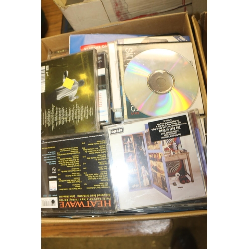 194 - 4 BOXES OF VARIOUS RECORDS, CD'S & TAPES