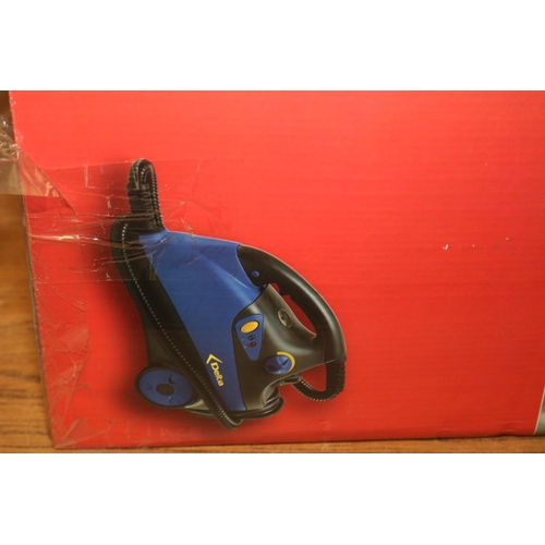 196 - MULTI PURPOSE STEAM CLEANER (LIKE NEW) DAMAGED BOX - WARRANTED UNTIL 12 NOON ON TUESDAY FOLLOWING TH... 