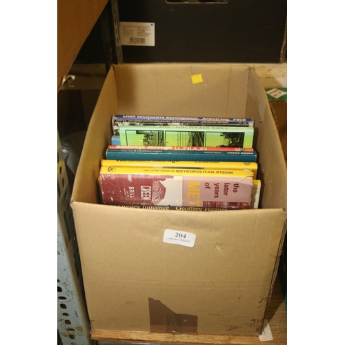 204 - BOX OF TRAIN BOOKS