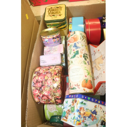 223 - BOX OF COLLECTABLE TINS