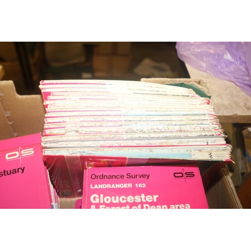 229 - 1 BOX OF ORDINANCE SURVEY MAPS