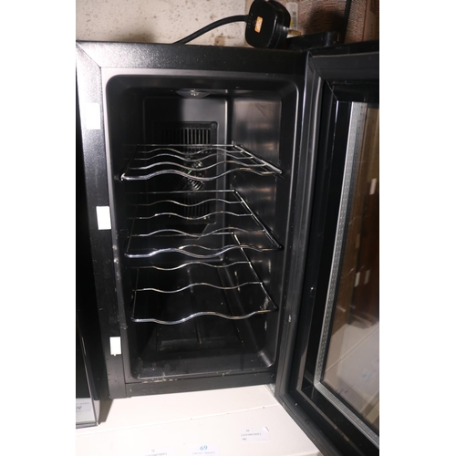 65 - SMALL WINE CHILLER & WINE CHILLER - ( 2 X FRIDGE'S IN TOTAL )WARRANTED UNTIL 12 NOON ON TUESDAY FOLL... 