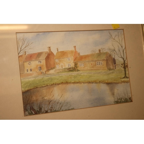 77 - 3 X WATERCOLOURS OF COTTAGES
