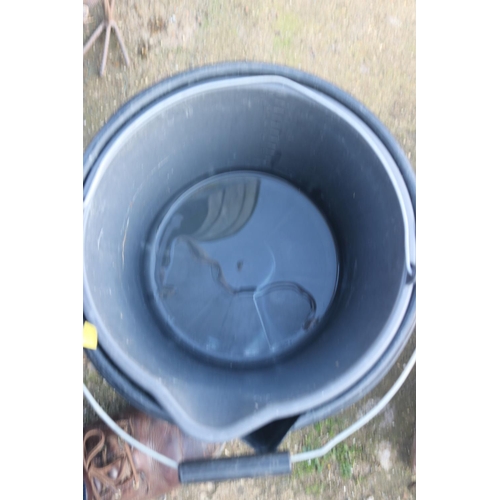 45 - 1 X GALVANISED BUCKET & 2 PLASTIC