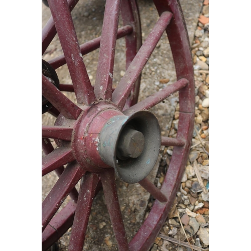 11 - 2 X LARGE CART WHEELS