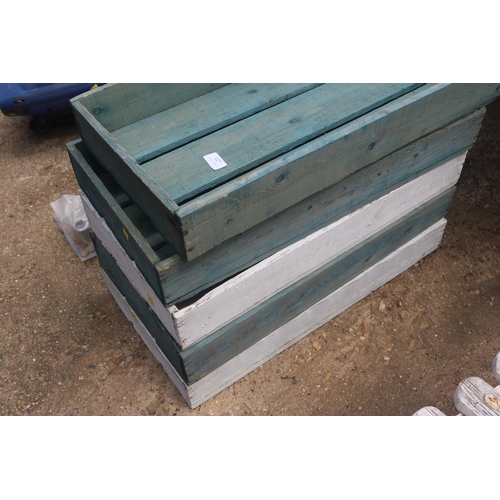 127 - 5 X PAINTED SEED TRAYS