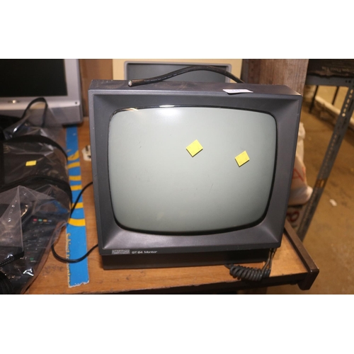 141 - VINTAGE ATARI MONITOR & AMSTRAD MONITOR - WARRANTED UNTIL NOON TUES FOLLOWING THE ABOVE SALE