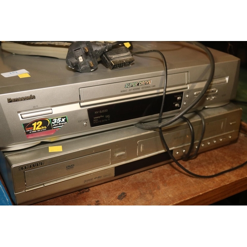 151 - PANASONIC VIDEO PLAYER & SAMSUNG DVD PLAYER WITH REMOTES - WARRANTED UNTIL NOON TUES FOLLOWING THE A... 