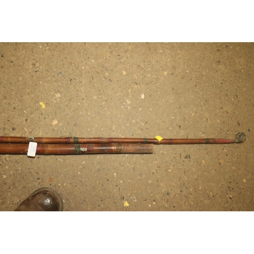 172 - VINTAGE BAMBOO/CANE 2 PIECE FISHING ROD