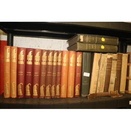 177 - QTY OF PUNCH OF LONDON BOOKS 1867-1942