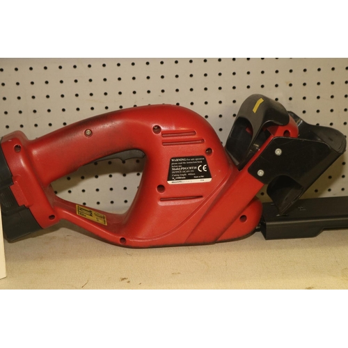 285 - POWER DEVIL CORDLESS RECHARGEABLE HEDGE TRIMMER WITH BATTERY CHARGER & BATTERY PACK - WARRANTED UNTI... 