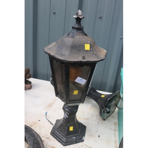 8 - PAIR OF LAMP POST LIGHTS - TO BE INSTALLED BY A QUALIFIED ELECTRICIAN