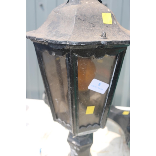 8 - PAIR OF LAMP POST LIGHTS - TO BE INSTALLED BY A QUALIFIED ELECTRICIAN