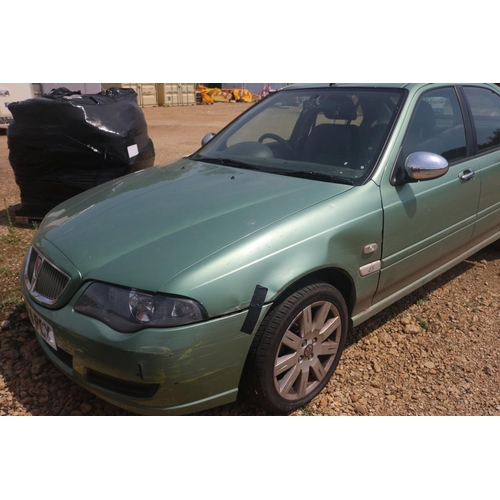 5 - ROVER 45 CONNOISSEUR 04 PLATE WITH KEYS & PAPERWORK IN OFFICE